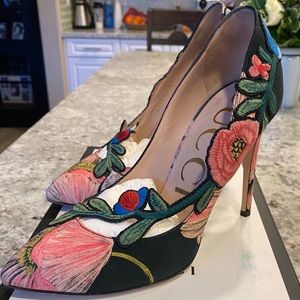 Gucci Poppy Pink/Black pump